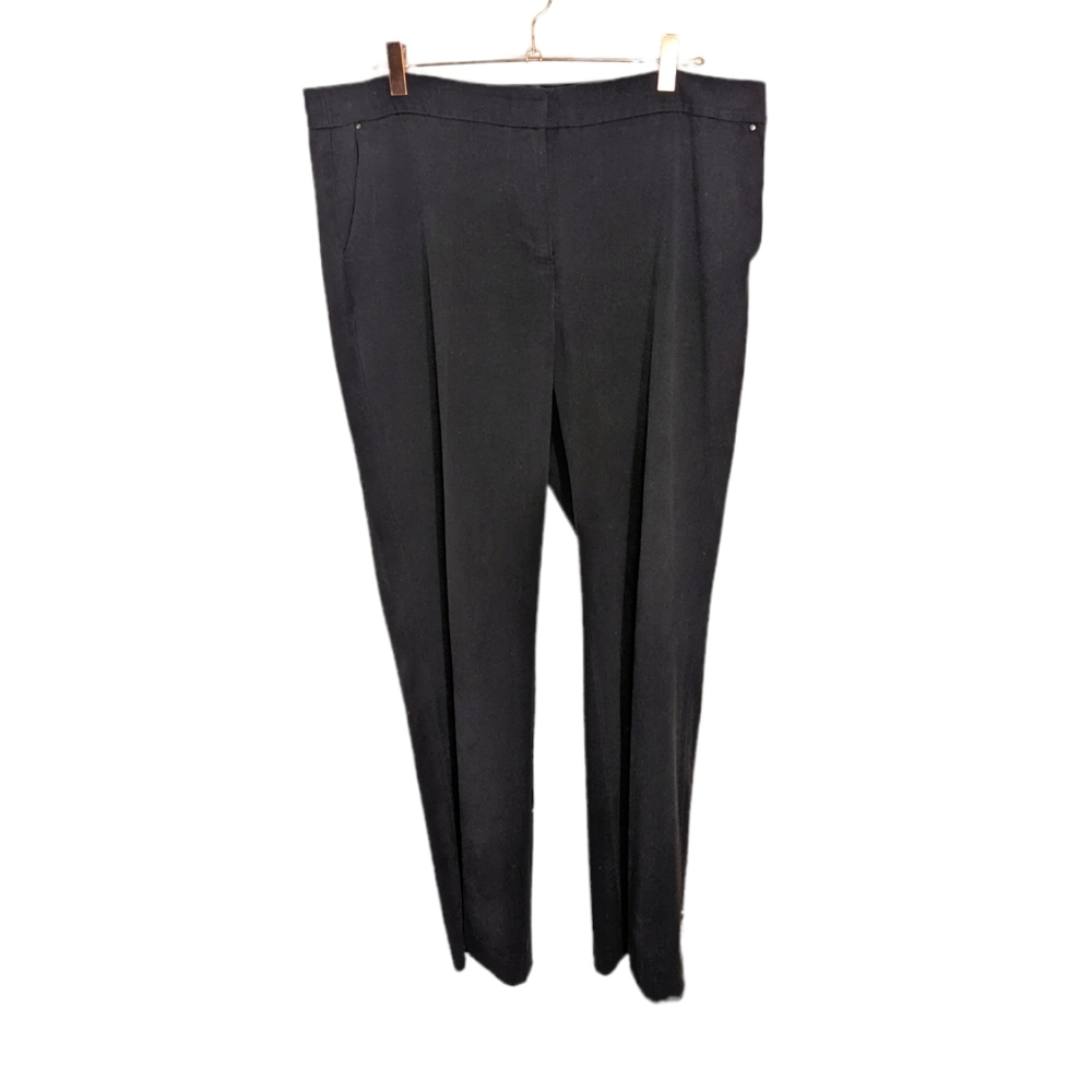 ANNE KLEIN Black Dress Work Business Pants 37x33 Women's Size 14